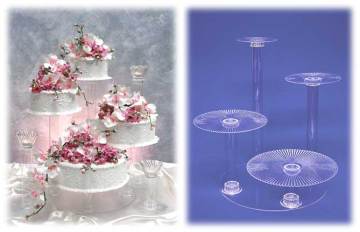 acrylic wedding cake display stands