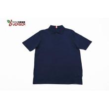 Solides Herren Polo mit Jacquard-Kragen