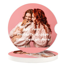 Personalized Ceramic Drink Coasters with Cork Base