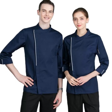 Black Chef Jacket: Men's and Women's Long-Sleeve Uniforms for Restaurants and Hotels