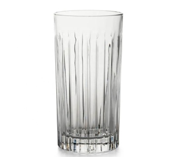 crystal glass ribbed drinking beverage water glasses