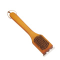 Brosse de nettoyage pour barbecue à manche en bois