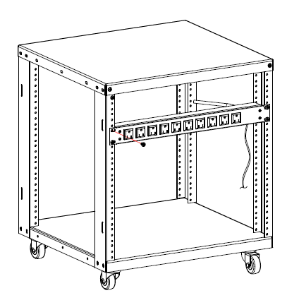 AV rack with powerboard