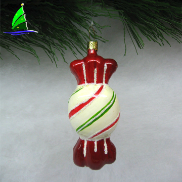 glass hard candy ornament for holiday decoration