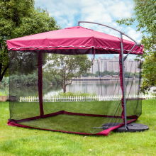 Best Selling Steel Side Pole Iron Wholesale Beach Umbrella with Netting