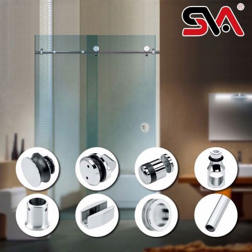 Stainless steel cabinet sliding glass door hardware