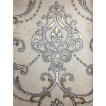 1.06 PVC Vinyl Home Decoration Damask Wallpaper