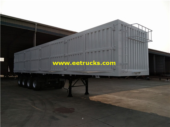 4 Axles 60ton Cargo Box مقطورة