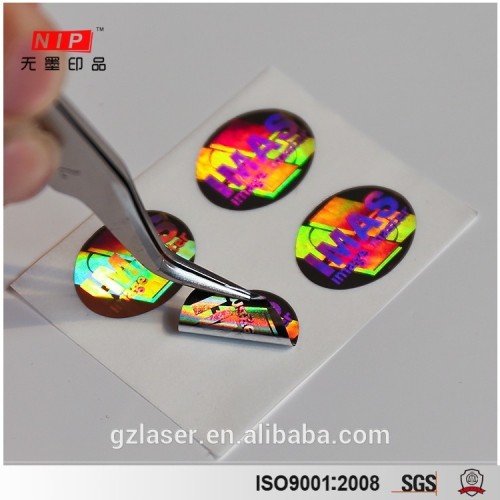 Decorative self adhesive 3d hologram clothing label for hang tag