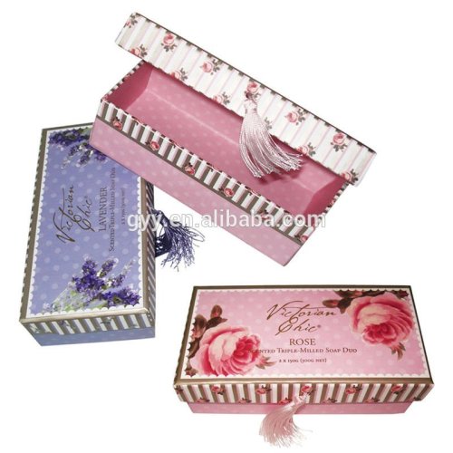 Pink, Purple, Red Cardboard Packaging Box, Paper Gift Box, Wedding Invitation Box with Fringe