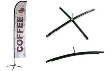 Digital Printed Aluminium / Fiberglass pole Bowhead Flags F