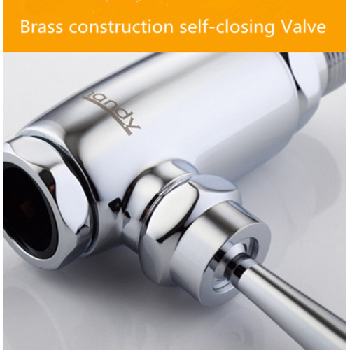 Self-closing Brass Chrome Mannal Flush Valve with handle