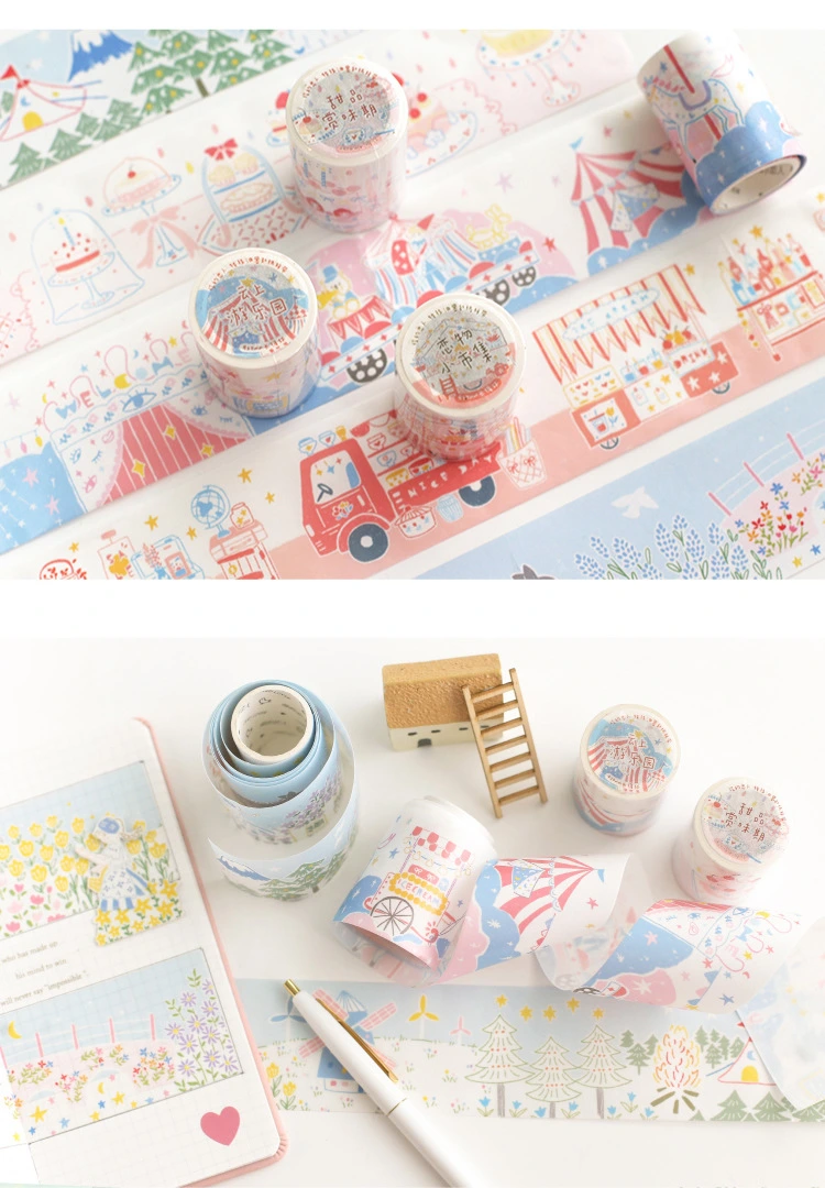 Release Paper with Special Oil Printing Masking Tape for Decoration