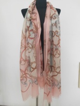 100% cashmere print shawl