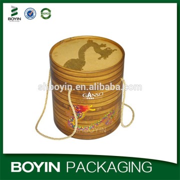 Ecofriendly fancy cylindrical cardboard box with lids