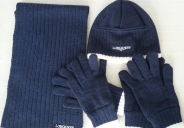 Winter Warm Knitted Cap, Scarf, Gloves Set (KS-2120)