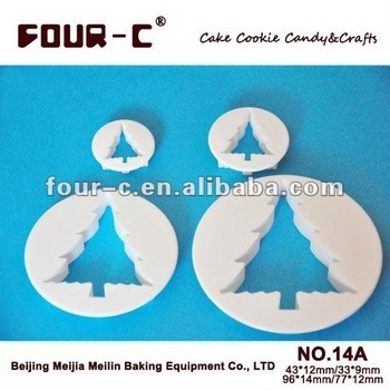 Christmas tree cake pastry cutter set 4,christmas cake decoration