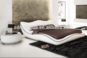 W015 European home furniture modern leather upholstered bed