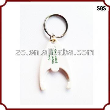 custom design fashionable trolley token keychain holder