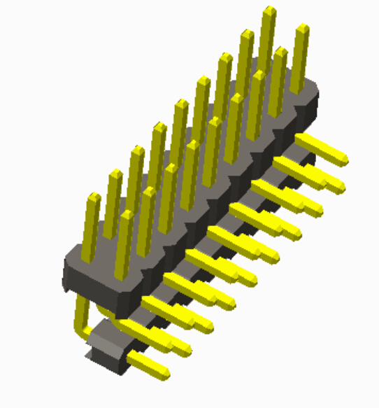 2.54mm 핀 헤더 이중 행 각도 하우징 추가