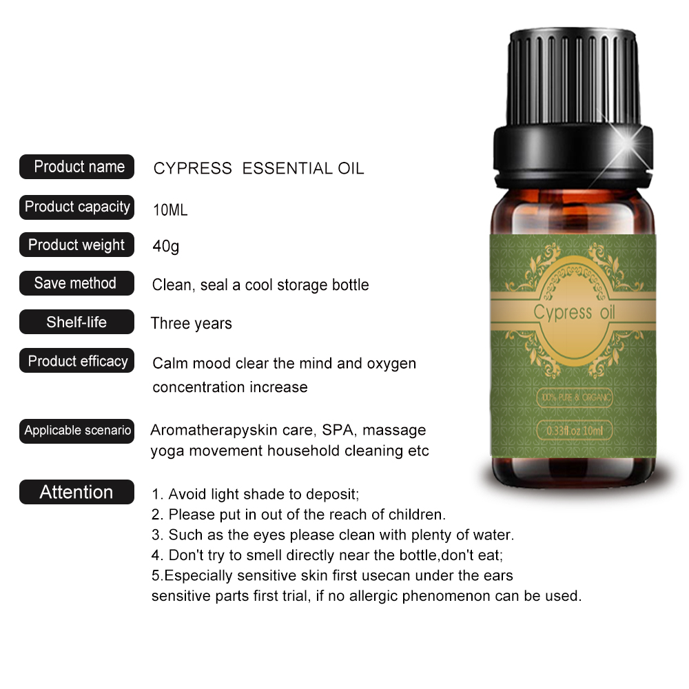 السعر بالجملة Cypress Essental Oil 100 ٪ العضوية النقية