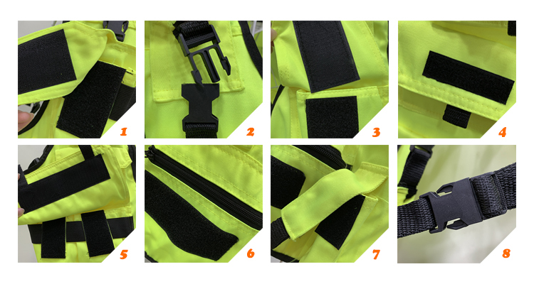 hi vis viz bright personalized reflective safety adjustable vest