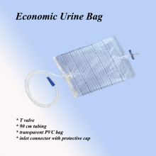 Sac à urine T-Valve avec capuchon blanc