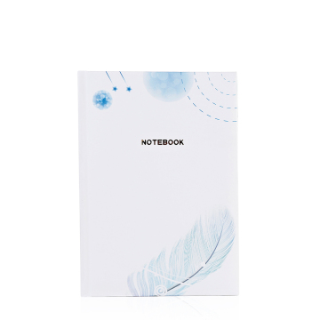 Fantasy Feather Pattern Blue Edge Wedding Guest Signature Books