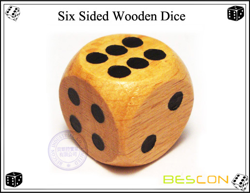 Six Sided Wooden Dice