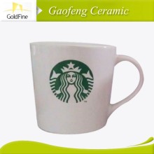 White coloful mug / logo printing coffee mug / promotional mug