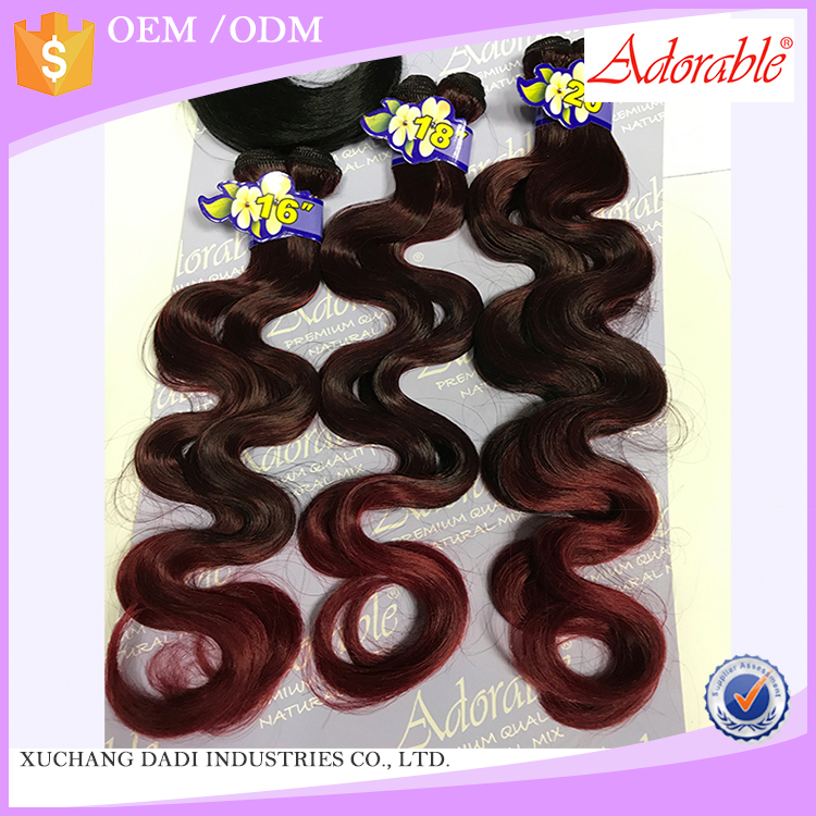 Brazilian Body Wave 6pcs black elegant synthetic hair weave japanese synthetic hair