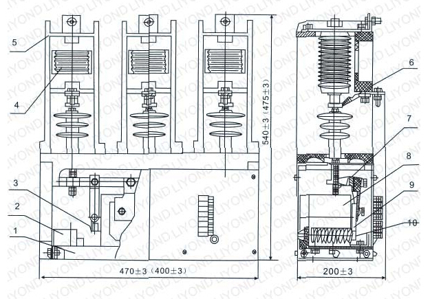 CKG3 Series Permanent-Magnet Vacuum Contactor for switchgear