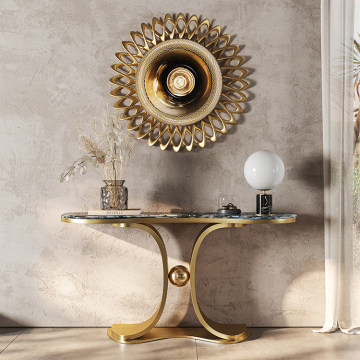 Light luxury sintered stone console table