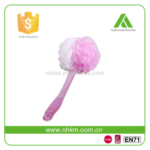 Two Color Safety Netting Bath Sponge With Handle