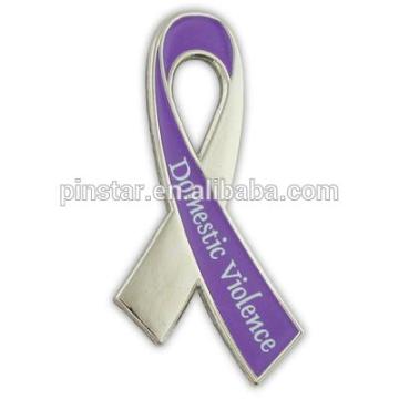 Custom Metal Domestic Violence Awareness Ribbon Lapel Pin