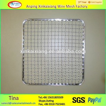 Galvanized barbecue grill crimped wire mesh, barbecue grill wire mesh, crimped wire mesh