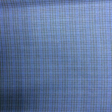 Electric Navy Gingham Worsted Woven Fabric