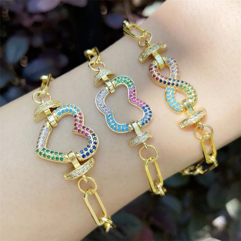 Simple HIPS Hops Jewelry Heavy Metal Thick Chunky Chain Gold Plated Punk Buckle Link Toggle Clasp Bracelet