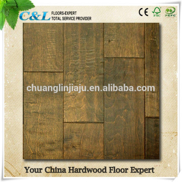 UV lacquered distressed birch engineered hardwood floorings