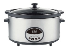 Oval Ceramic Digital Slow Cooker with LED Display - 3.5QT, 4.5QT, 6.5QT