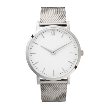 Swiss Quartz Movement Watch Polished Stainless Steel Watch