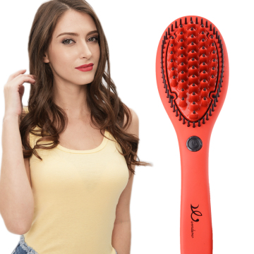 Hair Straightener Brush Comb At Home