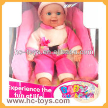 baby doll 16 inch,baby doll with cradle,cotten suffing doll