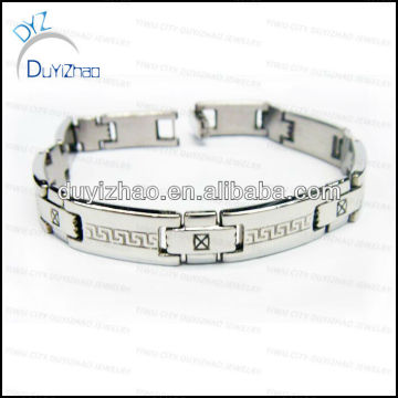 stainless steel link bracelet/steel color bracelet