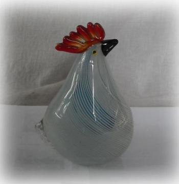 Striped Glass Hen
