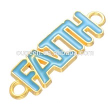 zinc alloy faith jewelry findings components enamel alphabet findings charm