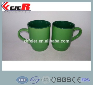 Solid color glazed ceramic coffee mug