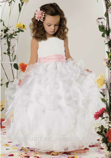 white baby gown halter girl party dresses