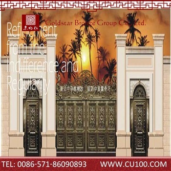 Delicate design exquisite workmanship metal door decoration