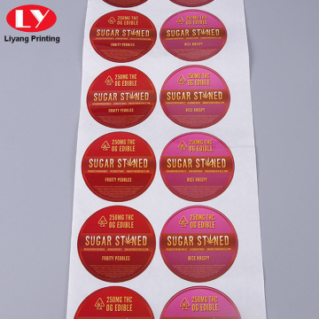 Custom Design Colored Sticker Paper Lable Printing